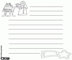 Write the letter to King Balthasar coloring page