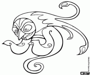 Wuya, character from Xiaolin coloring page