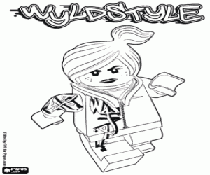 Wyldstyle, a Lego character coloring page