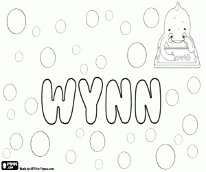 Wynn, unisex name coloring page
