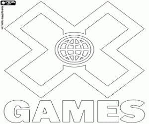 X Games logo coloring page