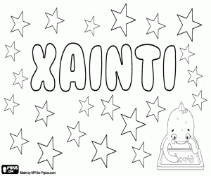 Xainti, Heidi in Greek coloring page