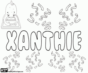 Xanthie, variant of Xhante coloring page