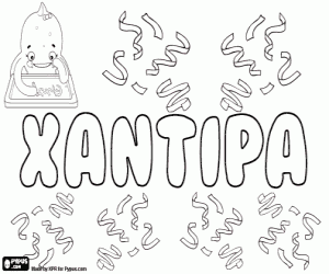 Xantipa, variant of Xanthippe coloring page