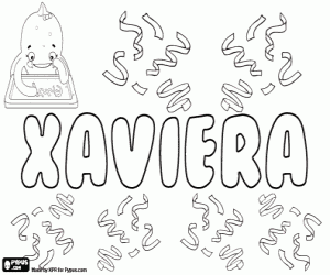 Xaviera, feminine of Xavier coloring page