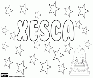 Xesca, catalan diminutive coloring page