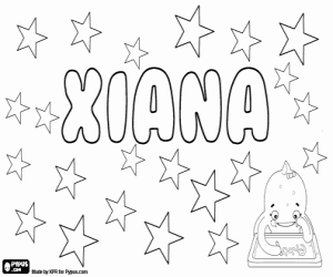 Xiana, Galician diminutive coloring page
