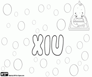 Xiu, Chinese female name coloring page