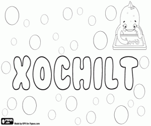 Xochilt, Aztec name coloring page