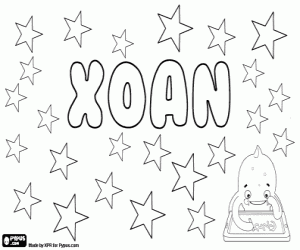 Xoán, galician name for boy coloring page