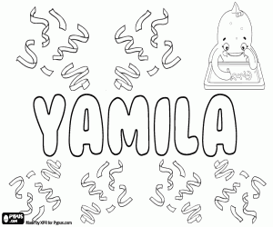 Yamila, variant of Jamila coloring page