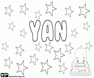Yan, name with various origins coloring page