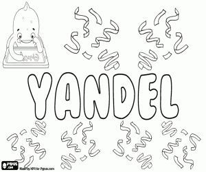 Yandel, variant of Llandel coloring page