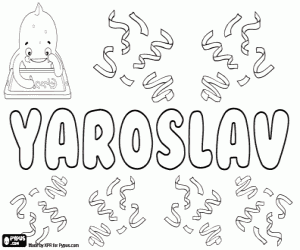 Yaroslav, variant of Jaroslav coloring page