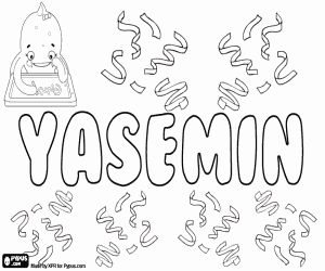 Yasemin, variant of Yasamin coloring page