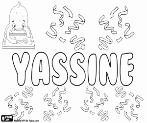 Yassine, variant of Yassin coloring page