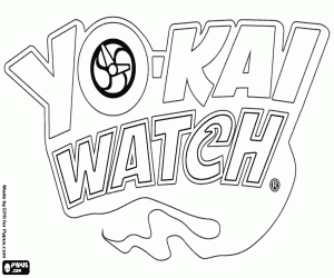 Yo-kai Watch original logo coloring page
