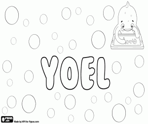 Yoel, name for child coloring page