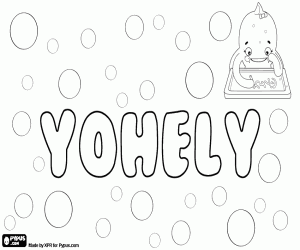 Yohely, name for girl coloring page