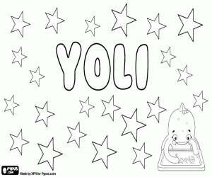 Yoli, diminutive of Yolanda coloring page