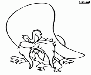 Yosemite Sam of Looney Tunes coloring page