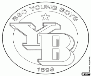 Young Boys badge coloring page