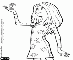 Young girl in the film Lorax, Audrey coloring page