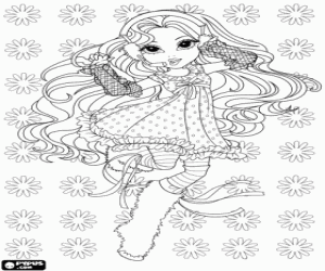 A young girl Moxie Girlz dancing coloring page