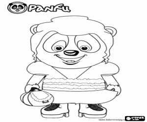 Young lady Panfu Panda  coloring page