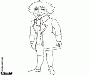 The young Ludwig van Beethoven coloring page