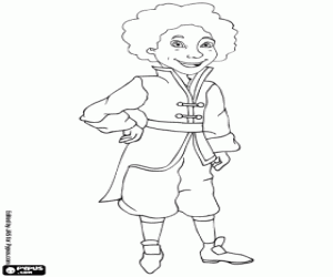 The young musician JS Bach coloring page