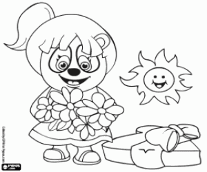A young panda from Panda Panfu coloring page