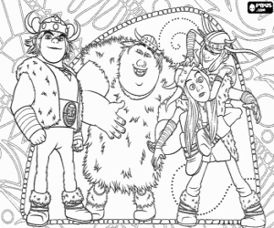 Young vikings, the protagonists coloring page