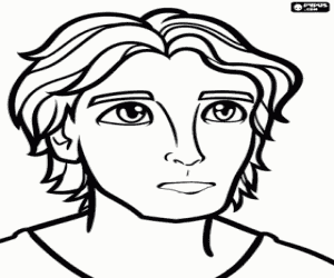 The young warrior Nod coloring page