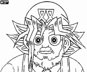 Yugi's grandfather, Solomon Muto coloring page