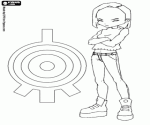 Yumi, character in Code Lyoko coloring page