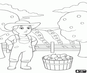Yumi the woman farmer of Paw Patrol coloring page