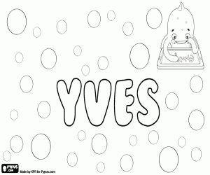 Yves, French name coloring page