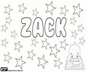 Zack, English diminutive coloring page