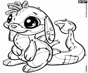 Zafara, an animal of Neopets coloring page