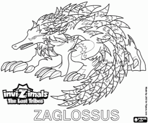 Zaglossus,Invizimals The Lost Tribes coloring page