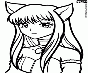 Zakuro Fujiwara, the face coloring page