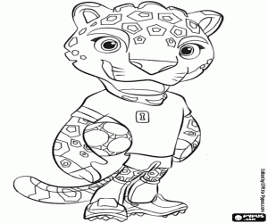 Zayu, mascot Mexico World Cup 2026 coloring page