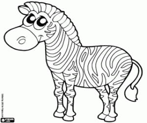 Zebra coloring page