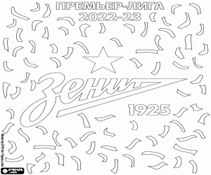 Zenit, league champion 2022-2023 coloring page