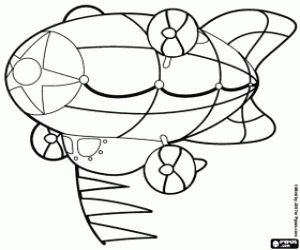 Zeppelin coloring page