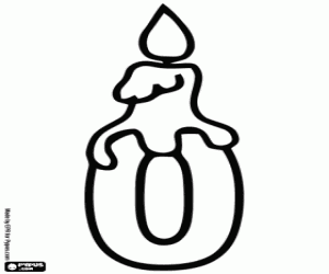 The zero with a candle coloring page