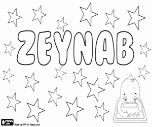 Zeynab, variant of Zaynab coloring page