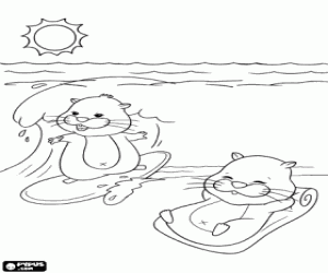 Zhu Zhu Pets on the beach coloring page