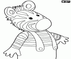 Zigby the zebra  coloring page